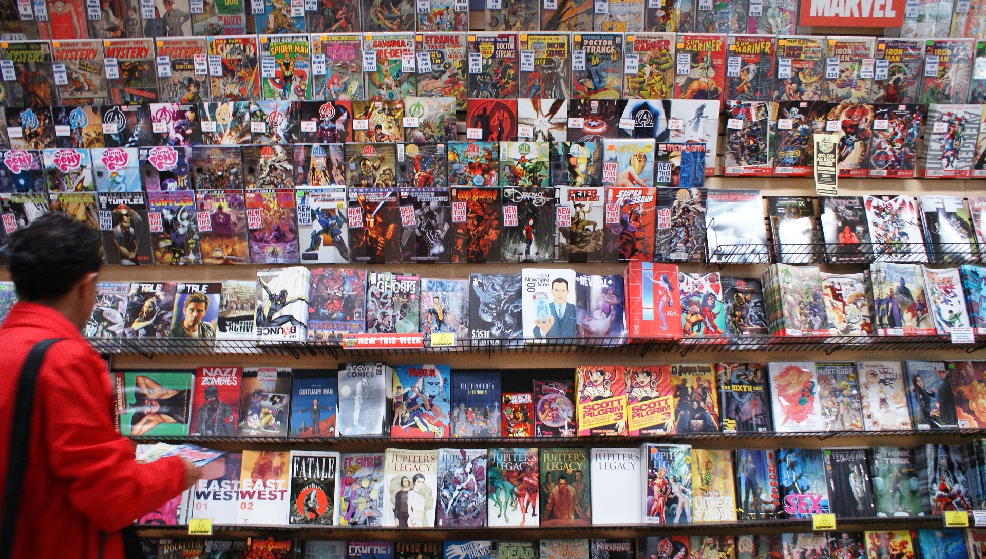 A collection of comic books